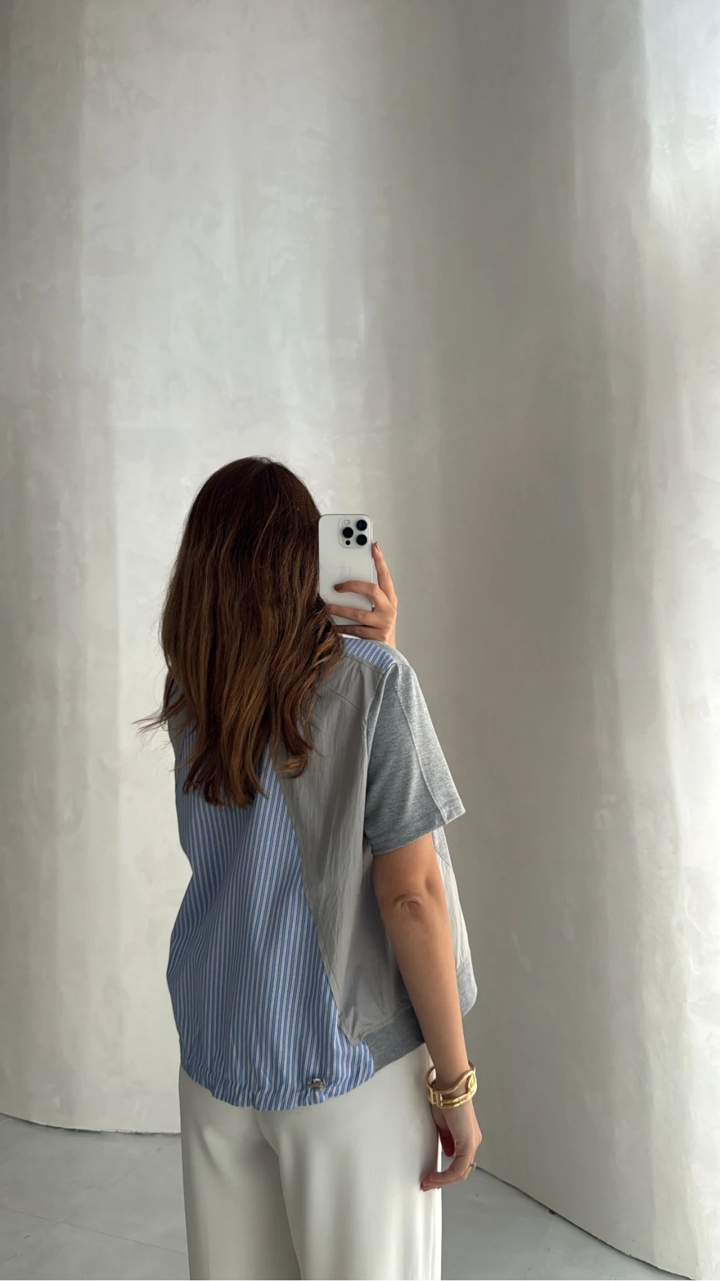 Parachute Detail Gathered T-shirt