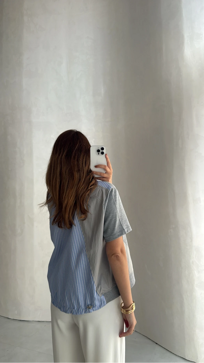 Parachute Detail Gathered T-shirt
