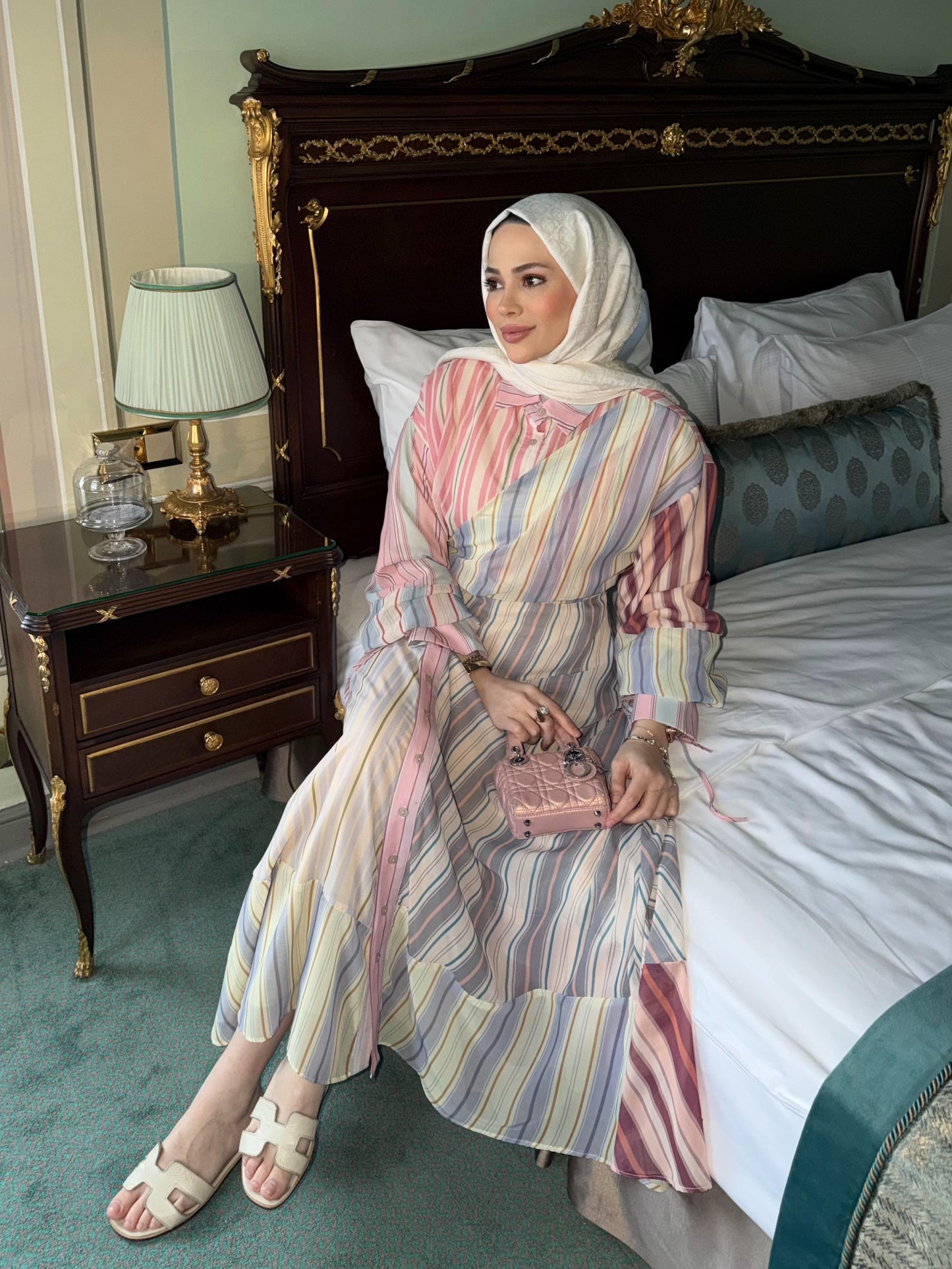 Pastel Harmony Striped Dress