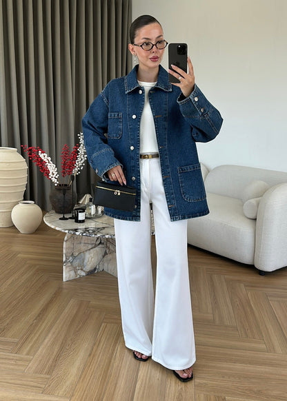 Oversized jeans jacket