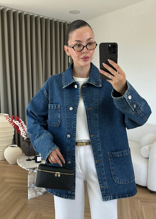 Oversized jeans jacket