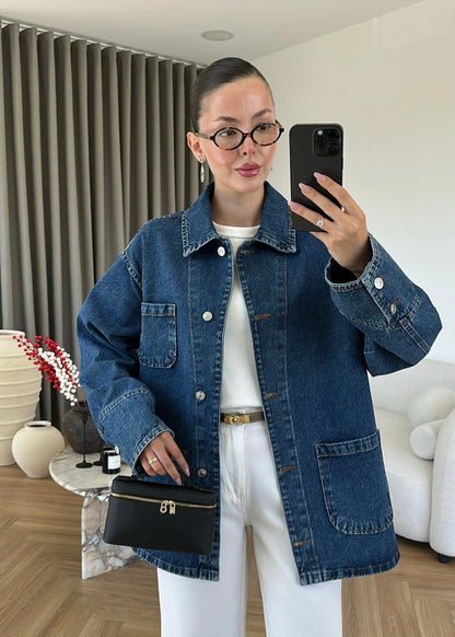Oversized jeans jacket