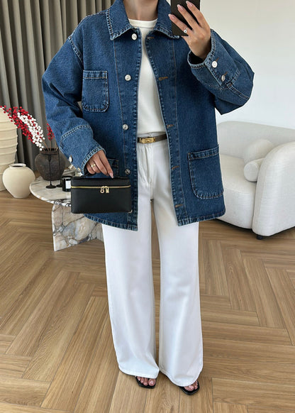 Royal Pocket Denim Jacket - dark Blue