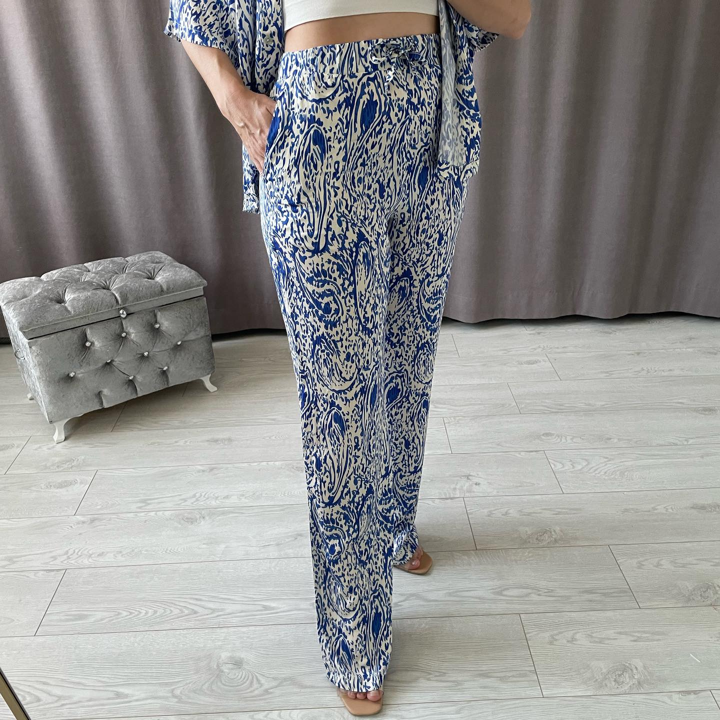 Printed satin co-ord set