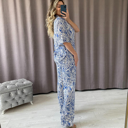 Printed satin co-ord set