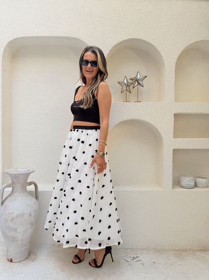 3D Polka Dot lined tulle skirt