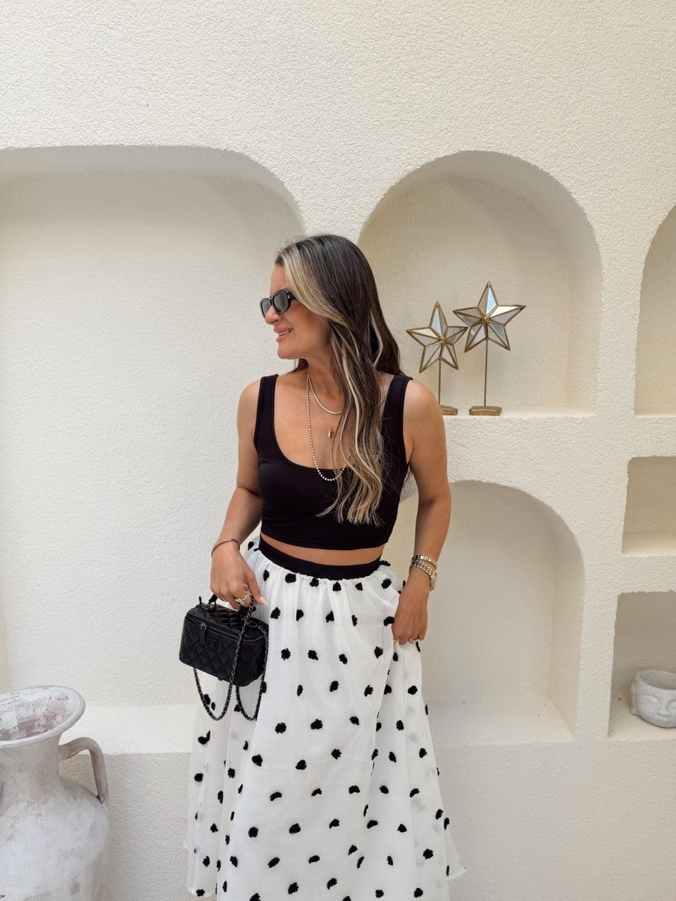 3D Polka Dot lined tulle skirt