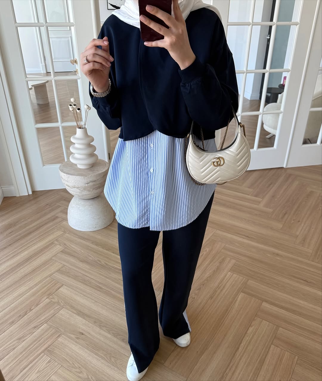 Modal cotton tracksuit with shirt details