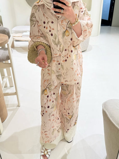 Printed linen co-ord set