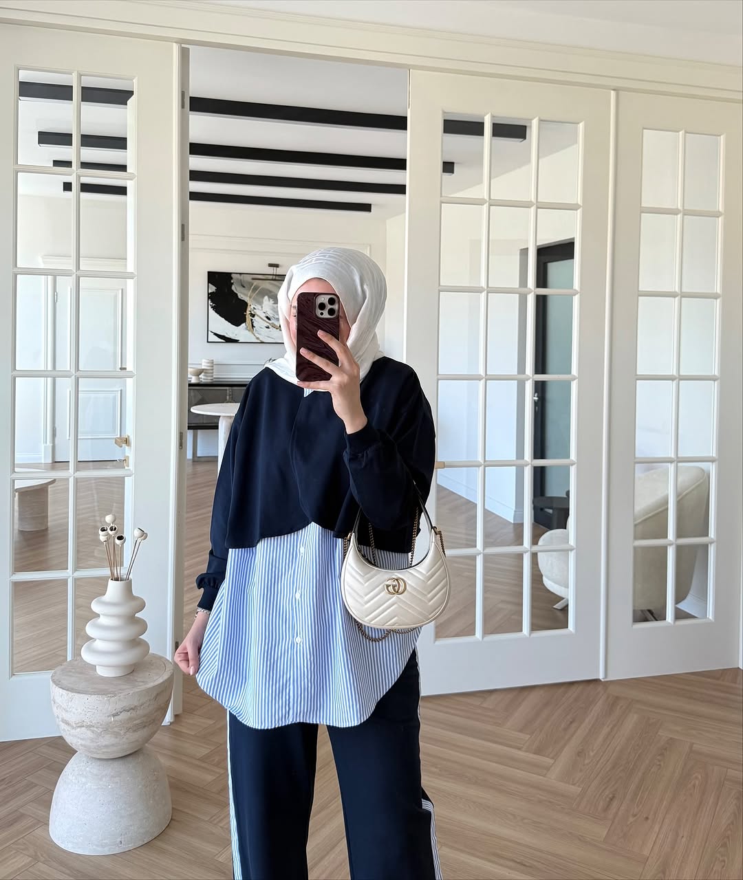 Modal cotton tracksuit with shirt details