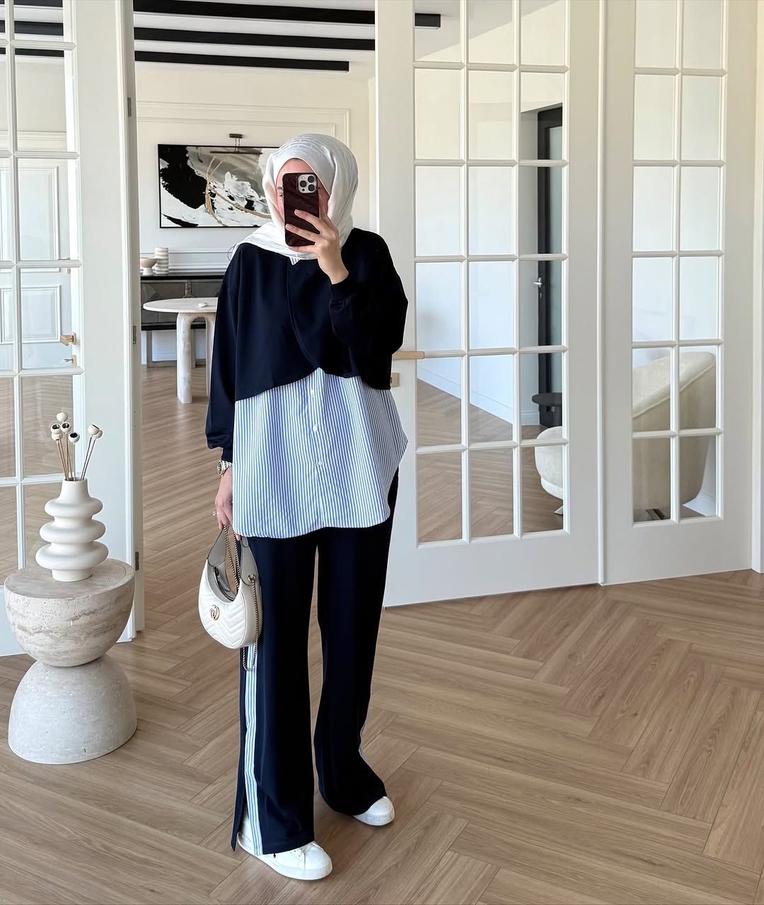 Modal cotton tracksuit with shirt details