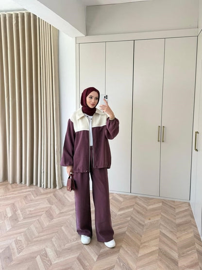 Contrast modal fabric tracksuit