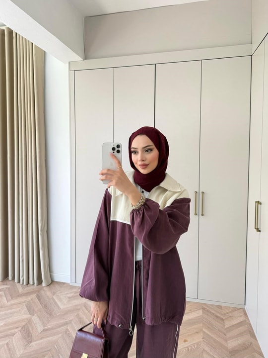 Contrast modal fabric tracksuit