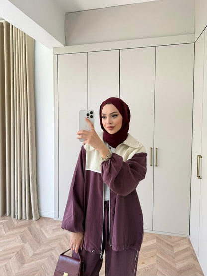 Contrast modal fabric tracksuit