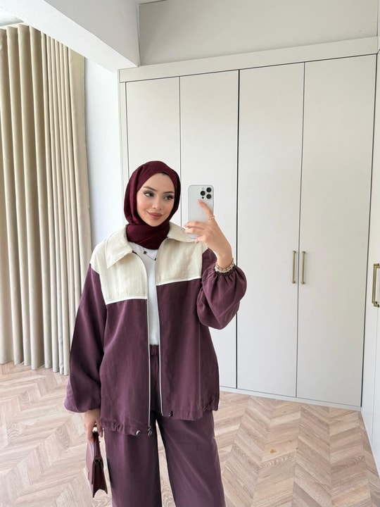 Contrast modal fabric tracksuit