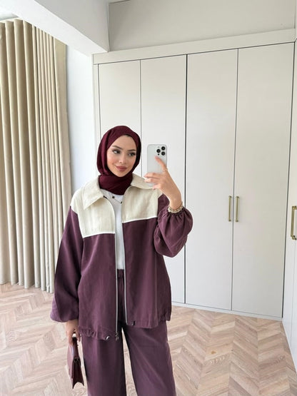 Contrast modal fabric tracksuit
