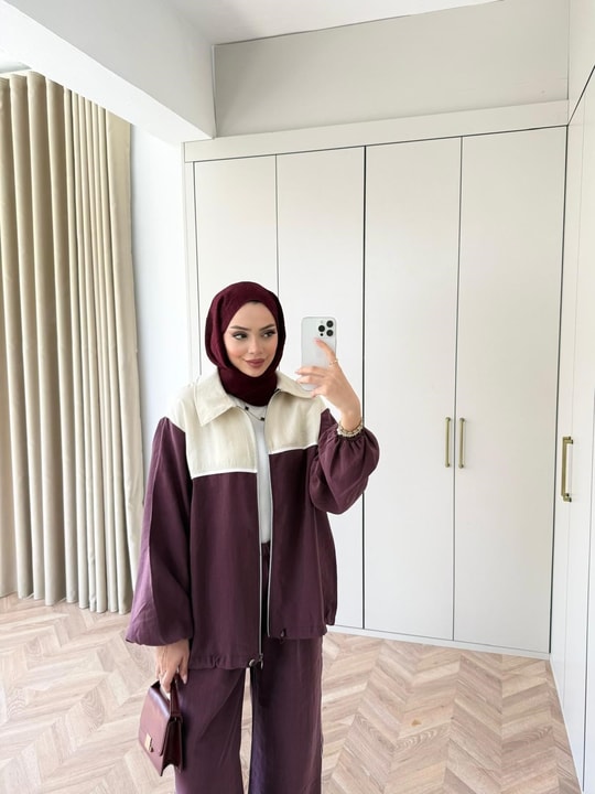 Contrast modal fabric tracksuit