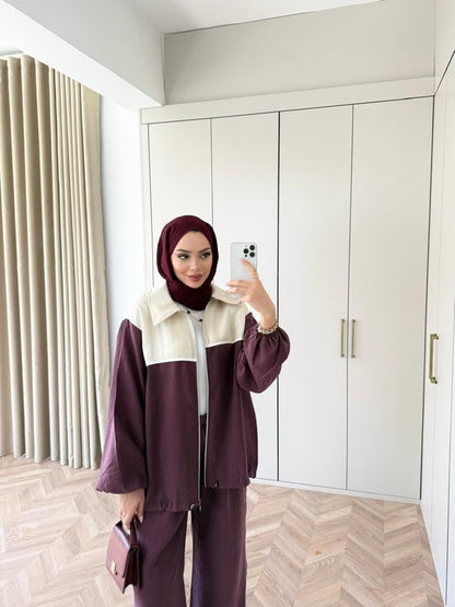 Contrast modal fabric tracksuit