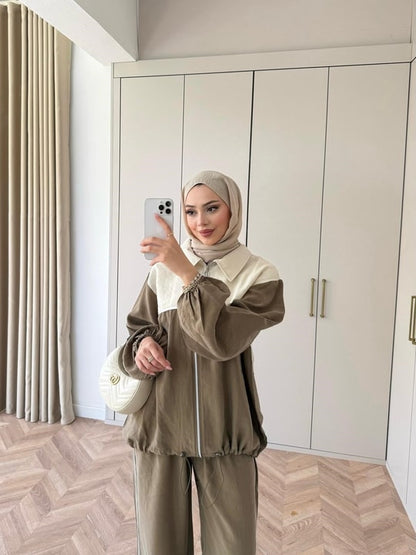 Contrast modal fabric tracksuit