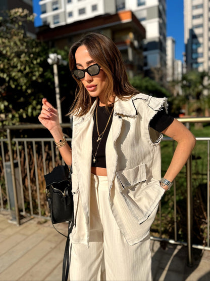 Gabardine vest