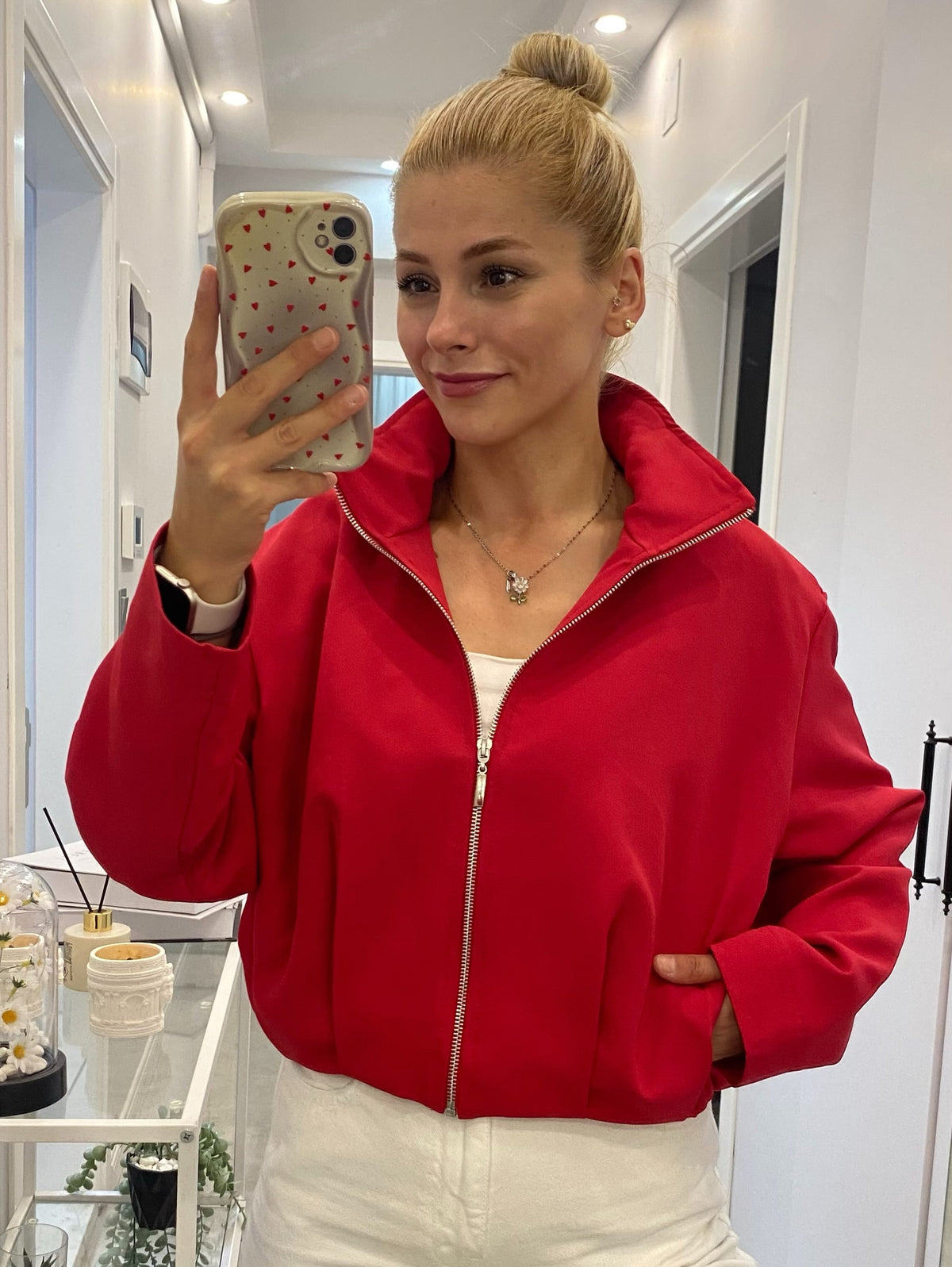 Bomber jacket - red