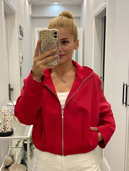 Bomber jacket - red