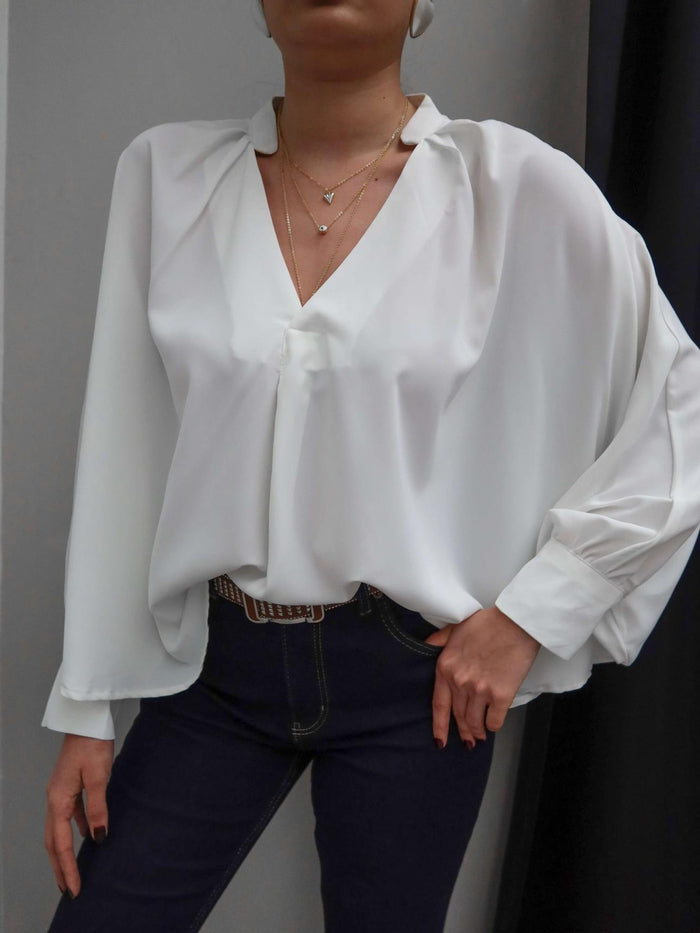 V-Neck Draped Shirt