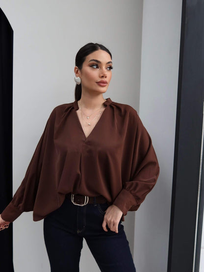 V-Neck Draped Shirt